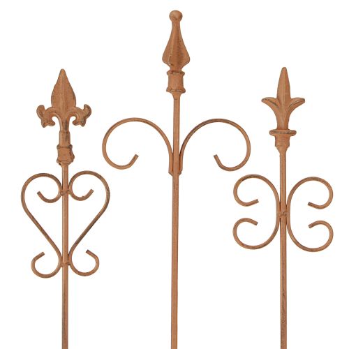 Floristik24 Decoração de jardim vintage vara edelrost decoração sortida 58cm 3 peças