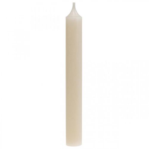 Floristik24 Velas de cera de creme branco 180mm/Ø21mm 6pcs