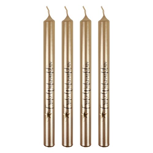 Velas de Natal em bastão velas creme de Natal 25 cm 4 peças