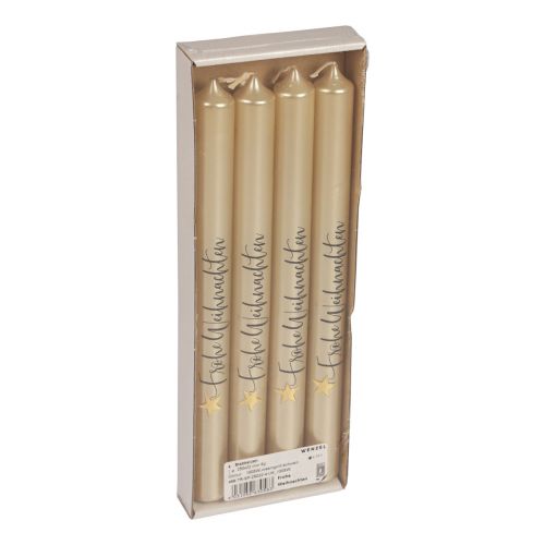 Itens Velas de Natal em bastão velas creme de Natal 25 cm 4 peças
