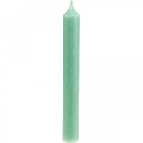 Floristik24 Velas em bastão Velas verdes Decoração de velas de jade Ø21/170mm 6pcs