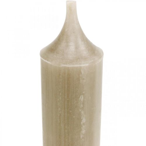 Itens Velas cónicas velas curtas castanhas decoração de outono Ø21/110mm 6 un