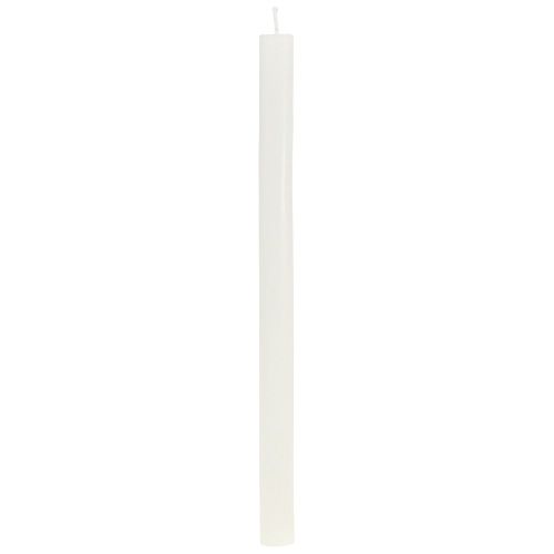 Floristik24 Velas em bastão cor creme branco 21×240mm 12pcs