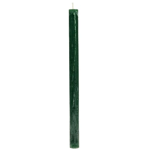 Floristik24 Vela verde escura tingida 34 x 240mm 4uds