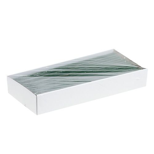 Floristik24 Vela cônica verde escuro cor sólida 34 x 240mm 4 un