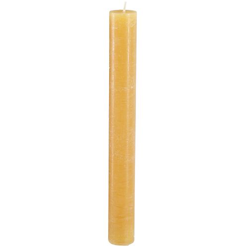 Floristik24 Velas cônicas cor sólida mel 34x300mm 4 un