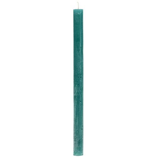 Floristik24 Velas 21mm x 300mm Petrol colorido 12pcs
