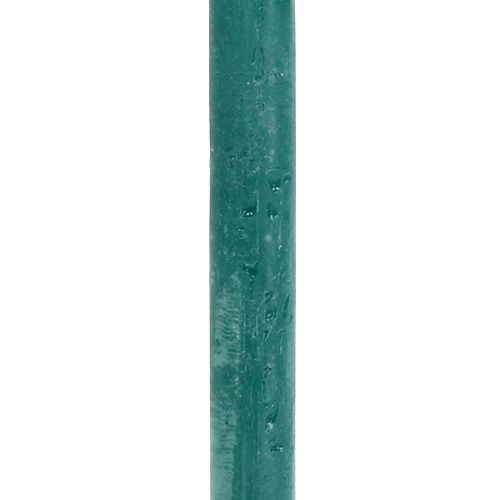 Floristik24 Velas 21mm x 300mm Petrol colorido 12pcs