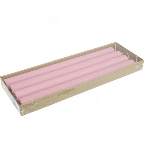 Itens Velas rústicas em bastão tingidas de rosa 350/28mm 4 un