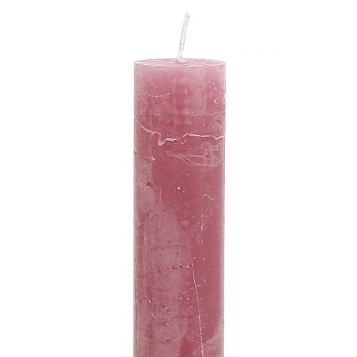 Itens Velas cônicas cor sólida rosa velho 34 mm x 240 mm 4 unidades