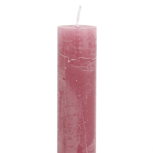 Itens Velas sólidas rosa velho 34mm x 240mm 4pcs