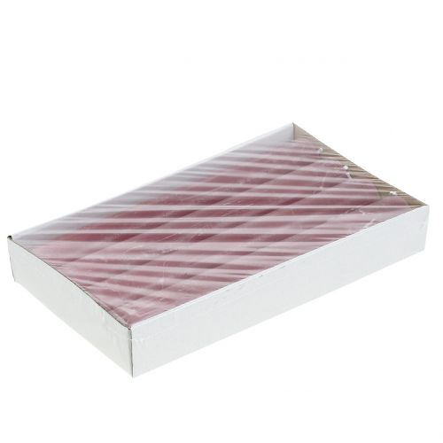 Floristik24 Velas cônicas cor sólida rosa velho 34 mm x 300 mm 4 unidades