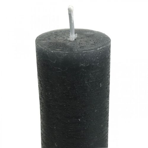 Itens Velas cônicas velas antracite cor sólida 34×240mm 4 un