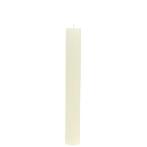 Floristik24 Velas cônicas cor sólida creme 34mm x 240mm 4 un