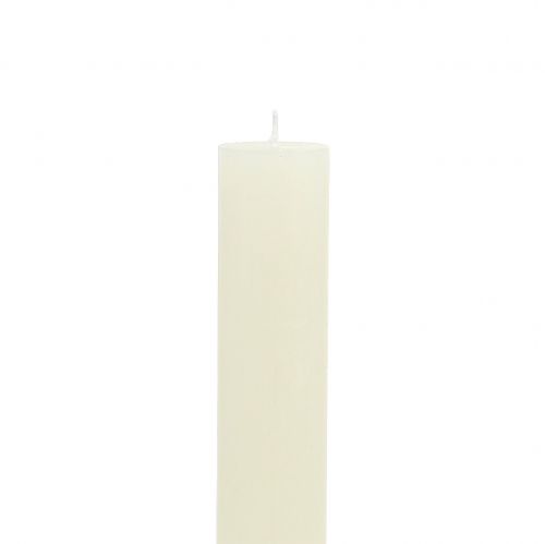 Itens Velas em bastão cor creme 34mm x 240mm 4pcs