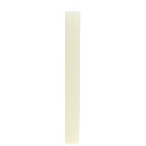 Floristik24 Velas cônicas cor sólida creme 34mm x 300mm 4 un