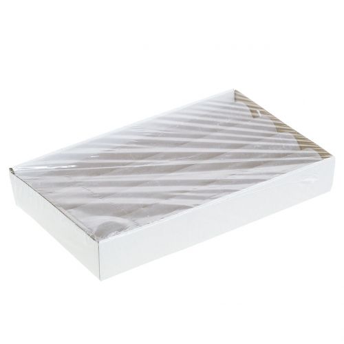 Itens Velas cônicas cor sólida cinza 34 mm x 240 mm 4 unidades