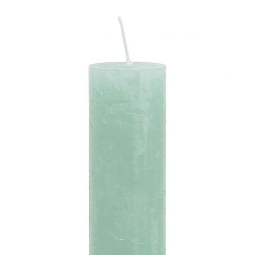 Itens Velas cônicas de cor sólida verde claro 34 mm x 300 mm 4 unidades