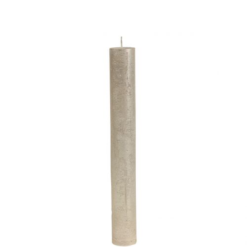 Floristik24 Velas cônicas cor sólida champanhe 34mm x 240mm 4 un