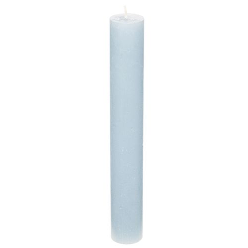 Vela cônica azul para castiçais e decoração de mesa, 34x240mm, conjunto com 4 unidades.