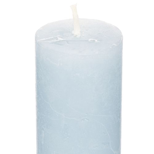 Vela cônica azul para castiçais e decoração de mesa, 34x240mm, conjunto com 4 unidades. | Floristik24.pt