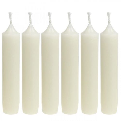 Floristik24 Vareta velas velas curtas creme para arranjos Ø22/110mm 6uds