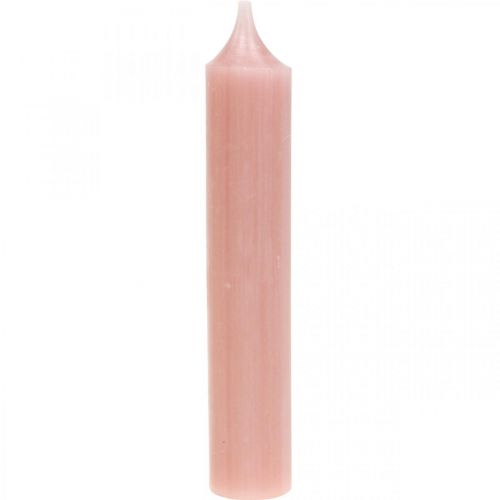 Itens Velas de haste, curtas, velas rosa para laço decorativo Ø21/110mm 6pcs