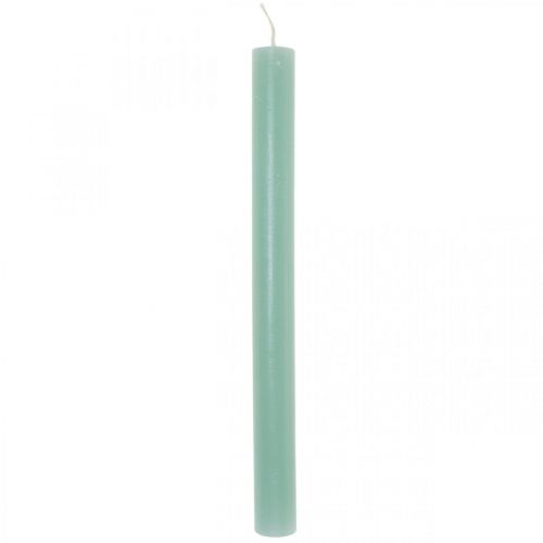 Floristik24 Velas coloridas através de Verde 21×240mm 12pcs