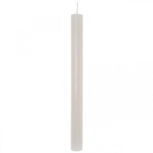 Velas cônicas de cor sólida cinza claro 21 × 240 mm 12 unidades