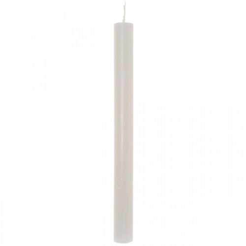 Itens Velas cônicas de cor sólida cinza claro 21 × 240 mm 12 unidades