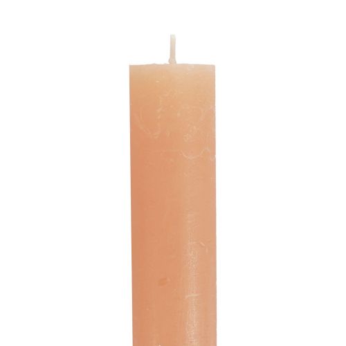 Itens Velas cônicas de cor sólida Velas pêssego laranja 34×300mm 4 unidades