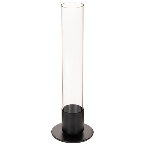 Castiçal cônico com cilindro de vidro. Simples e atemporal. 31 cm comprar | Floristik24.pt