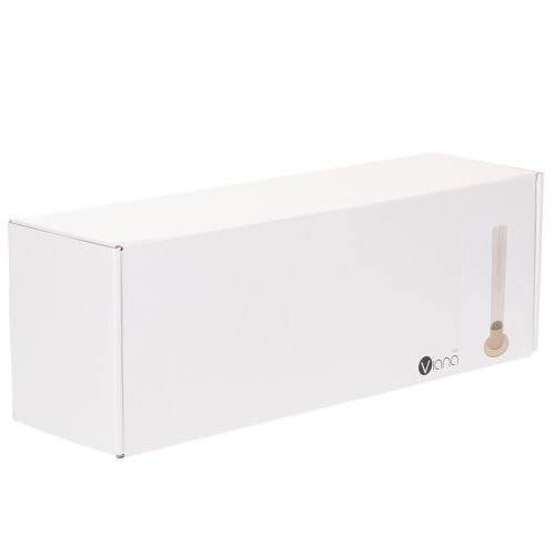 Castiçal moderno para vela cônica com base e cilindro de vidro, 31 cm | Floristik24.pt