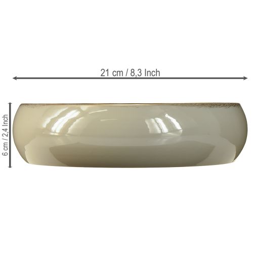 Itens Porta velas 4 velas tigela metal cinza dourado 22,5cm