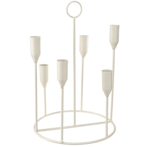 Porta-velas cônico 6 velas porta-velas cinza Ø20cm H31cm