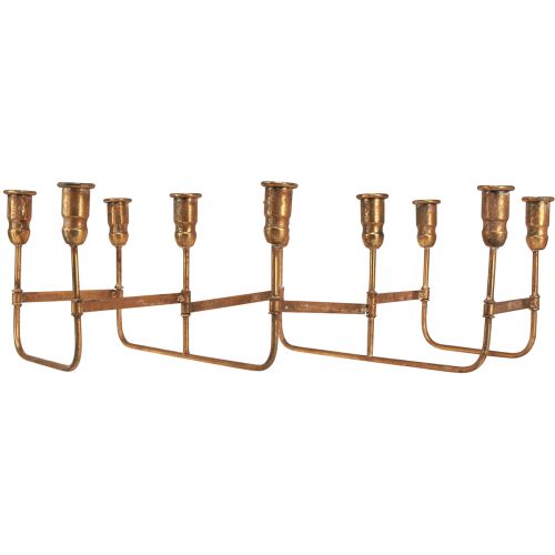 Itens Castiçal antigo para 10 velas ouro 46×46cm Alt.16,5cm