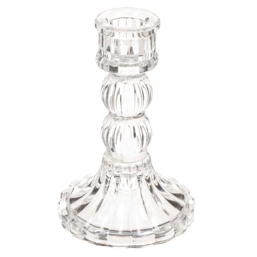 Castiçal transparente, design clássico, decoração de mesa, 12 cm, 2 peças comprar | Floristik24.pt