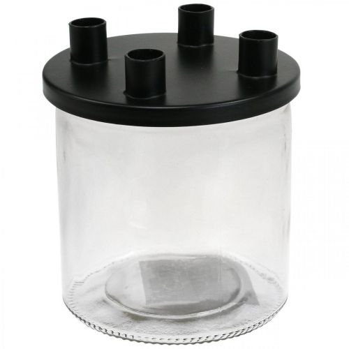 Castiçal vidro Vara castiçal decoração vidro A11cm Ø10cm