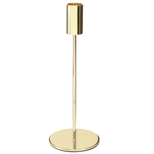 Porta-velas moderno em metal dourado 21,5cm 4 peças