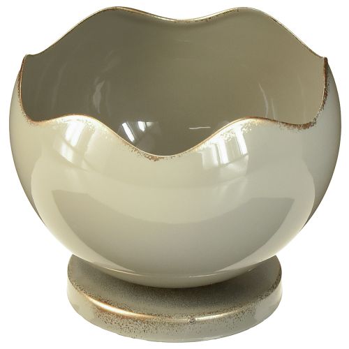 Floristik24 Porta-velas cônico porta-velas de metal cinza dourado H9,5cm