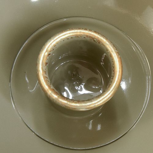 Itens Porta-velas cônico porta-velas de metal cinza dourado H9,5cm