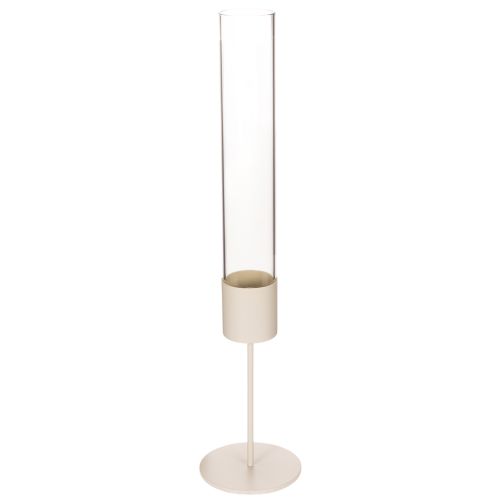 Castiçal cilíndrico moderno de vidro com 45 cm comprar | Floristik24.pt