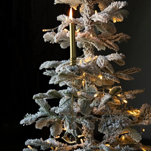 Suporte para vela de Natal em forma de cavalo de balanço, 20 cm, conjunto com 3 peças | Floristik24.pt