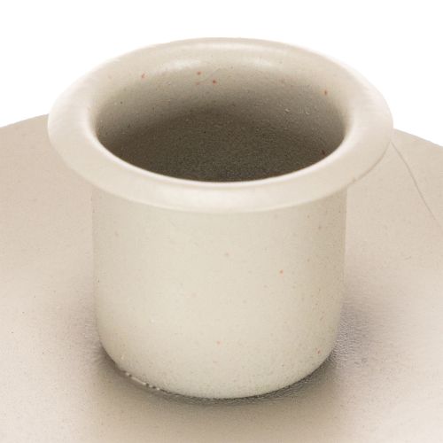 Castiçal com base em madeira de bétula e anel de metal, 20 cm | Floristik24.pt