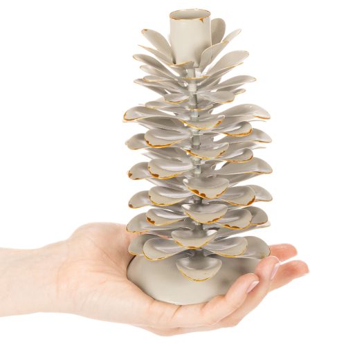 Castiçal em formato de pinha para velas finas, 17 cm | Floristik24.pt