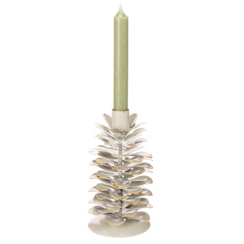 Castiçal em formato de pinha para velas finas, 17 cm | Floristik24.pt