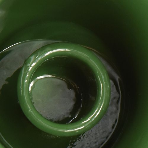 Itens Porta-velas cônico porta-velas verde escuro H6cm 6 peças