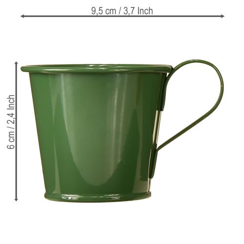 Itens Porta-velas cônico porta-velas verde escuro H6cm 6 peças
