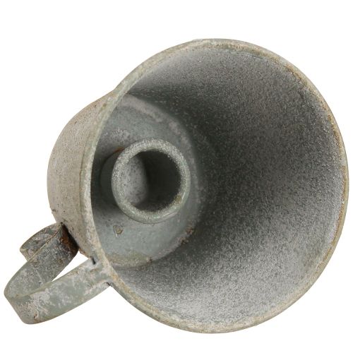Itens Castiçal cônico copo vintage castiçal metal cinza Ø9,5cm Alt.8cm 3 unidades