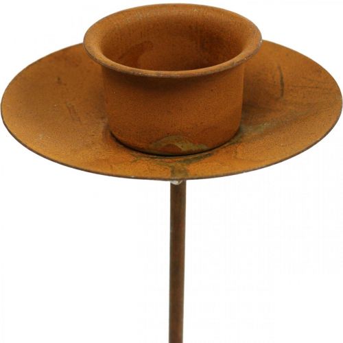 Floristik24 Castiçal em metal, castiçal plug-in, ferrugem, 8 peças